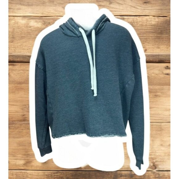 Colsie Womens Dark Gray Cozy Soft Cropped Hoodie Large - Picture 1 of 6